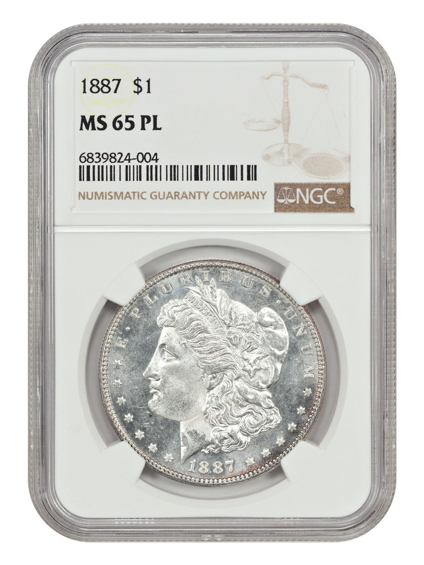 NGC MS65PL 1887 Morgan Silver Dollar Philadelphia Mint (1 of 4)
