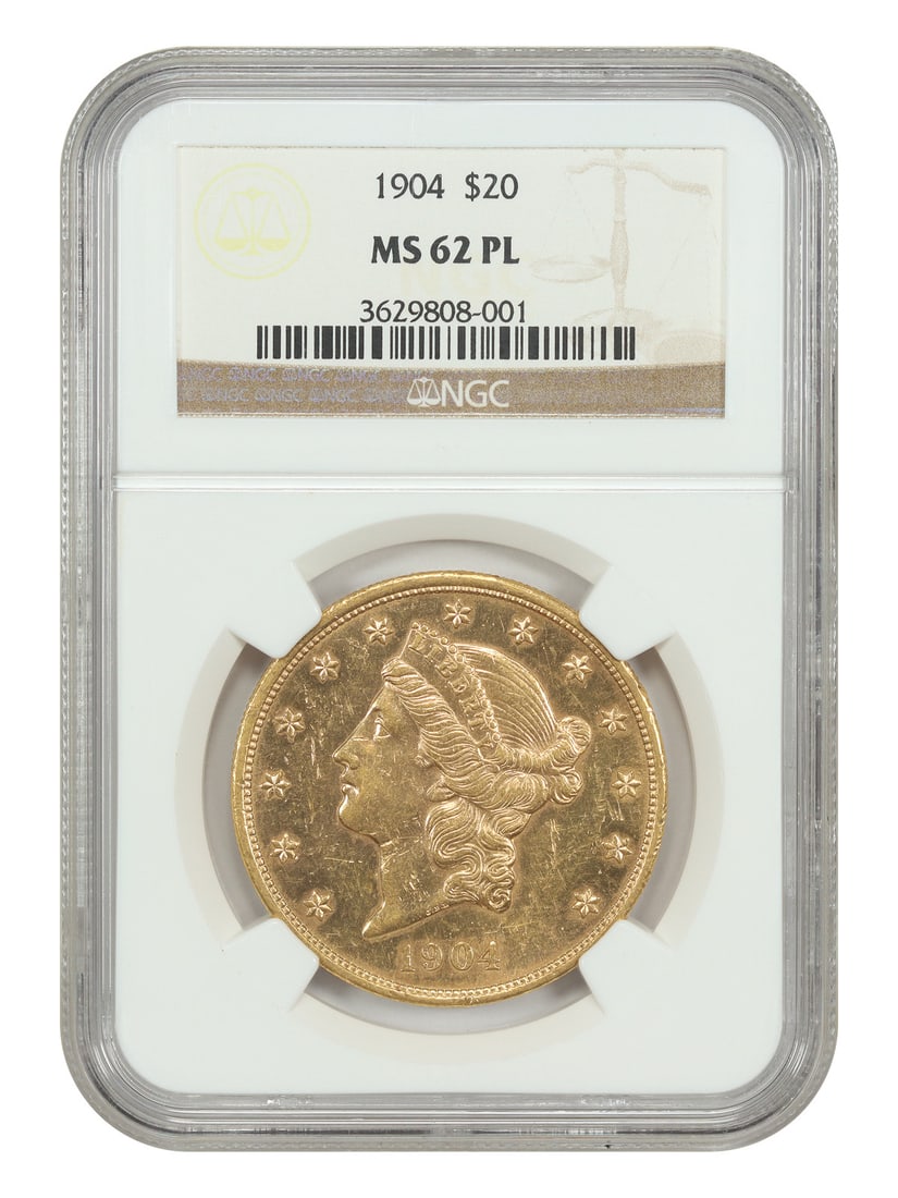 1904 Liberty Head $20 Gold Coin NGC MS62PL Philadelphia Mint (1 of 4)