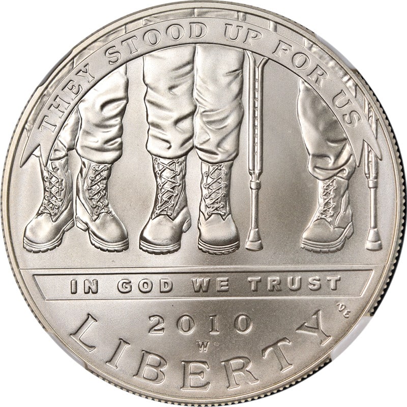 NGC MS70 2010-W Silver Dollar Commemorative Disabled Veterans Coin (1 of 4)
