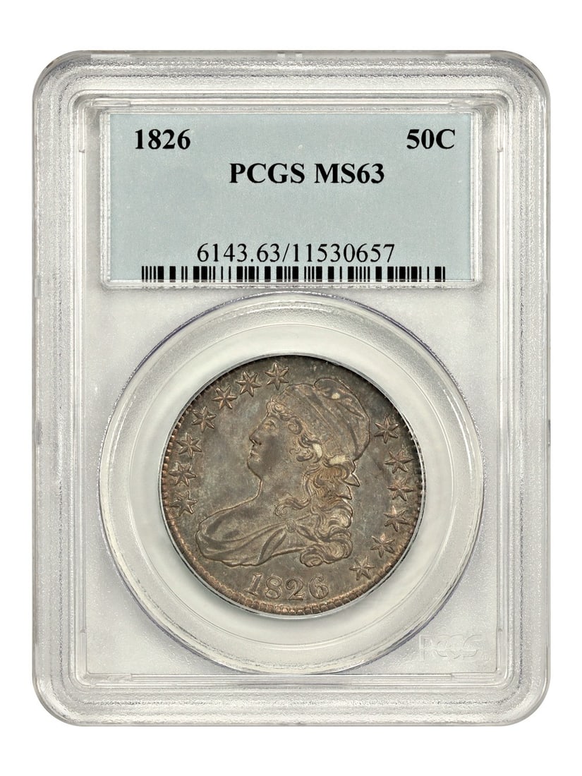 PCGS MS63 1826 Capped Bust Half Dollar Uncirculated 50C (1 of 4)