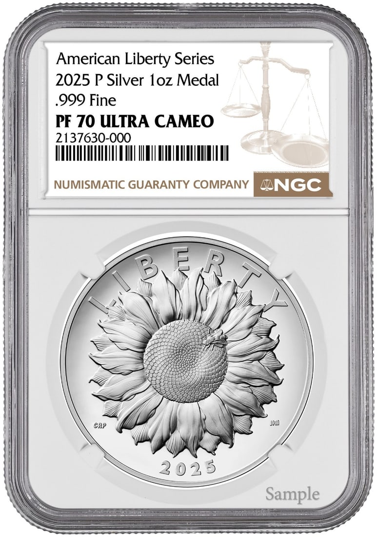 2025-P PR70 1 oz Silver American Liberty High Relief Medal NGC (1 of 2)