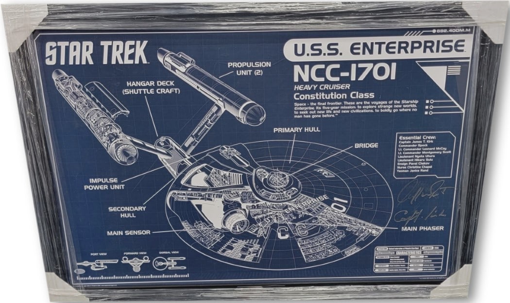 William Shatner Signed USS Enterprise Star Trek Photo Beckett JSA Authenticated (1 of 4)