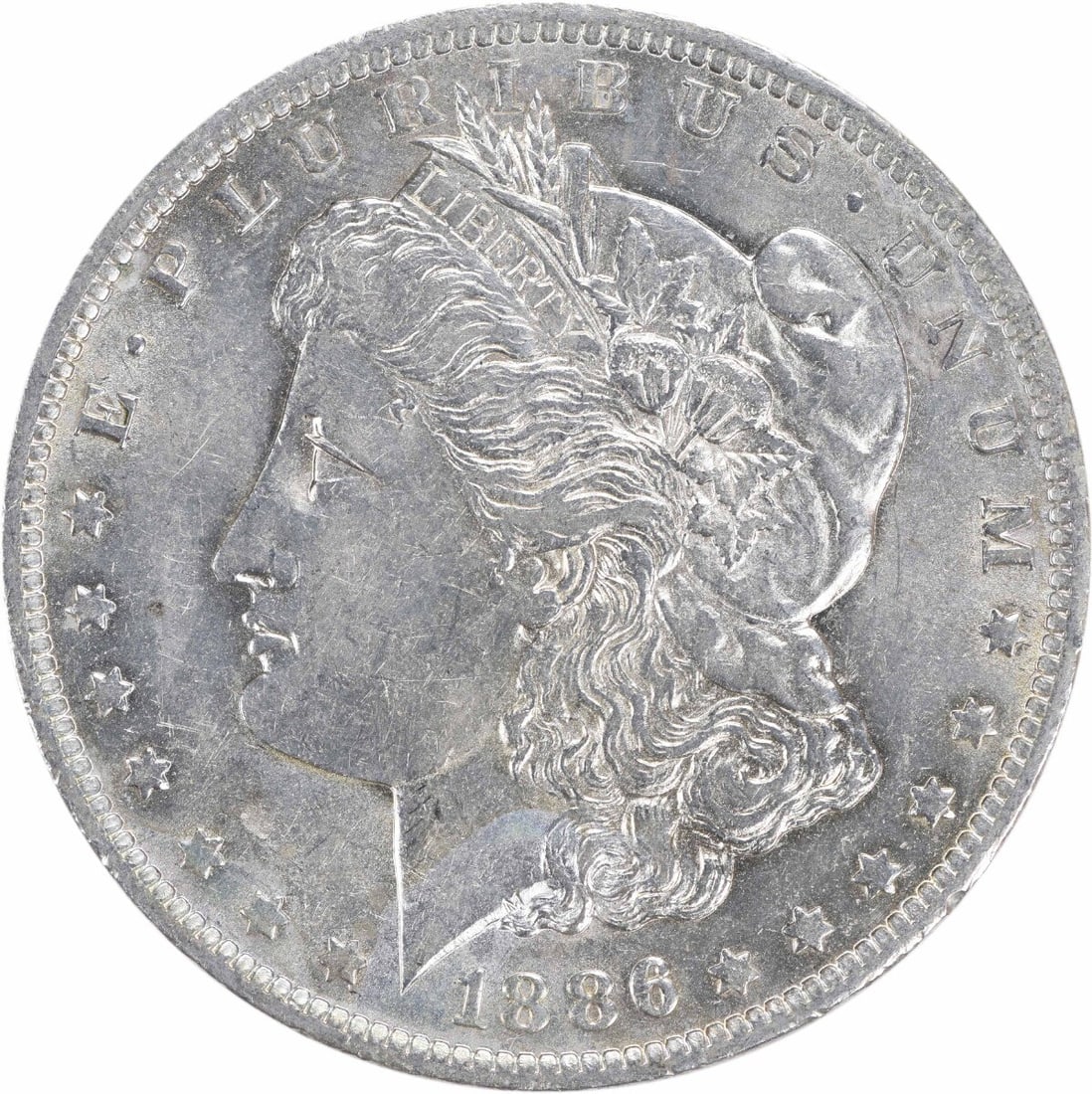 1886-O Morgan Silver Dollar AU Uncertified New Orleans Mint Coin (1 of 2)