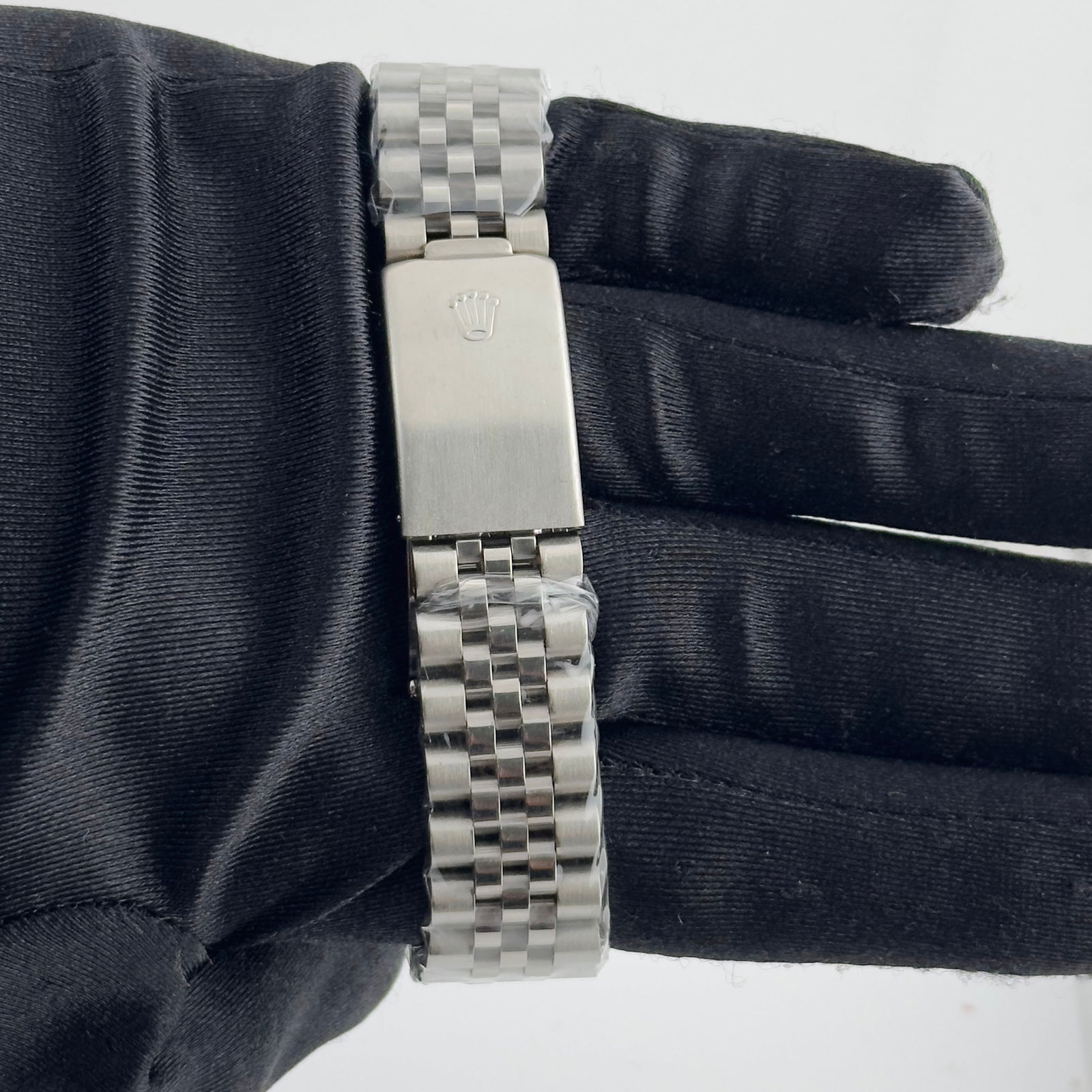 1603 Datejust Mens Watch with Aftermarket Black Diamond Dial and Aftermarket Jubilee Bracelet: 1603 Datejust Mens Watch with Aftermarket Black Diamond Dial and Aftermarket Jubilee Bracelet This Rolex Datejust features an aftermarket black diamond dial and a pave diamond bezel, paired with an af