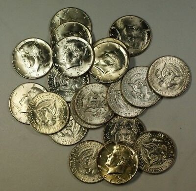 Roll of 20 Uncirculated 1969-D 40 Percent Silver Kennedy Half Dollars in Tube (1 of 3)