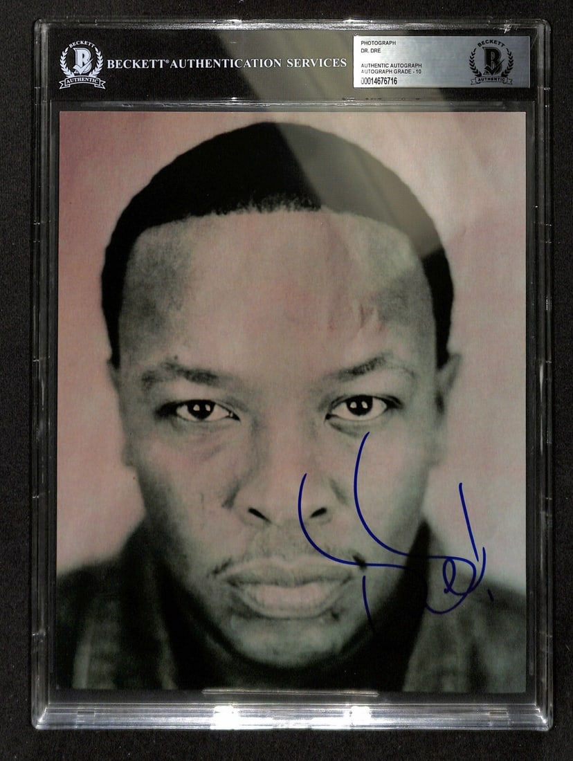 Beckett 10 Graded Dr. Dre Autographed 8x10 Photograph in Slab (1 of 1)
