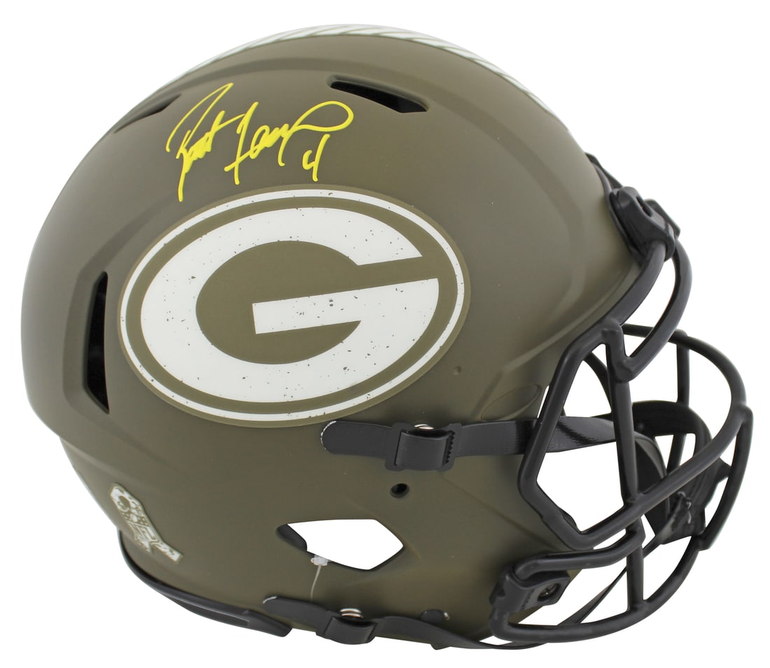 Brett Favre Signed Green Bay Packers Full Size Helmet BAS Witnessed (1 of 3)