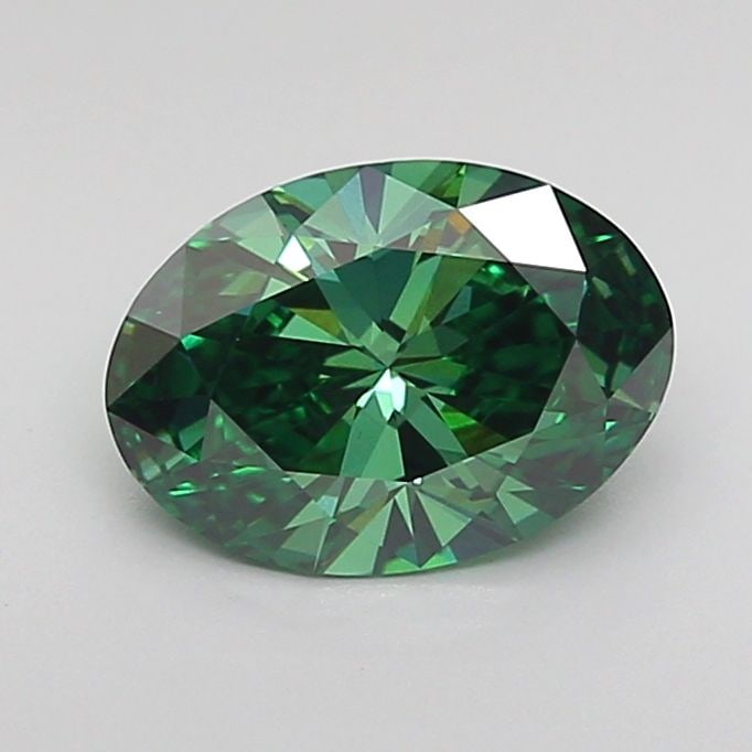 Loose Diamond - OVAL 1.21ct Fancy Vivid Green VS1: Loose Diamond - OVAL 1.21ct Fancy Vivid Green VS1 Source: This is a real non-mined Diamond that has been grown in a lab Shape: OVAL Carats: 1.21 Color: Fancy Vivid Green Certification: IGI Video: