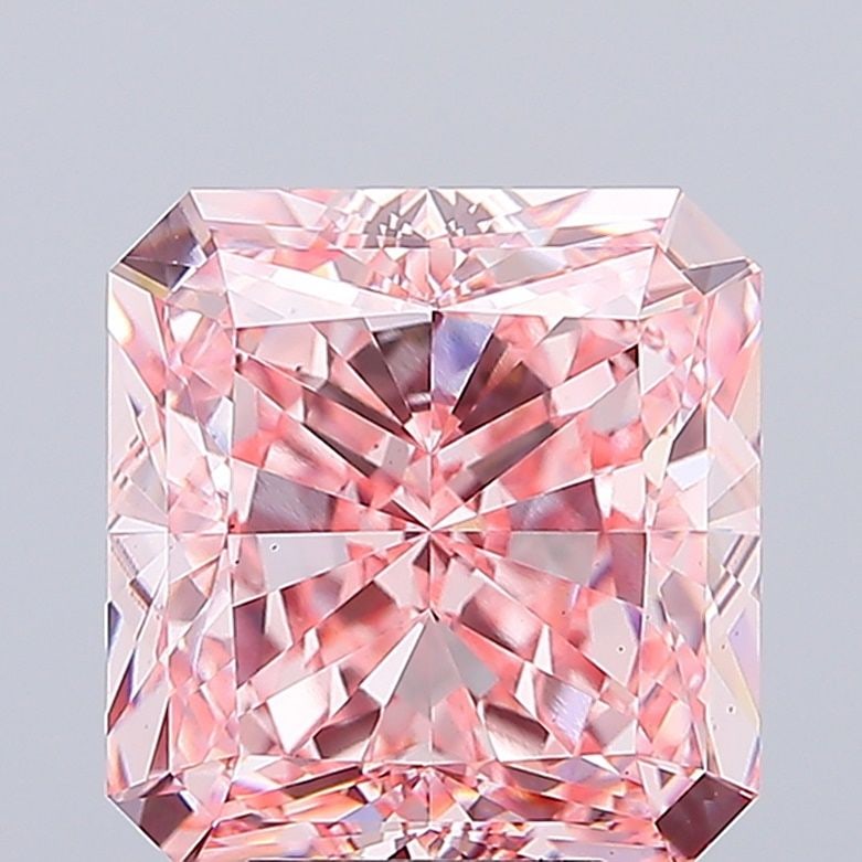 Loose Diamond - SQUARE RADIANT 8.08ct Fancy Vivid Pink VS1: Loose Diamond - SQUARE RADIANT 8.08ct Fancy Vivid Pink VS1 Source: This is a real non-mined Diamond that has been grown in a lab Shape: SQUARE RADIANT Carats: 8.08 Color: Fancy Vivid Pink Certificatio