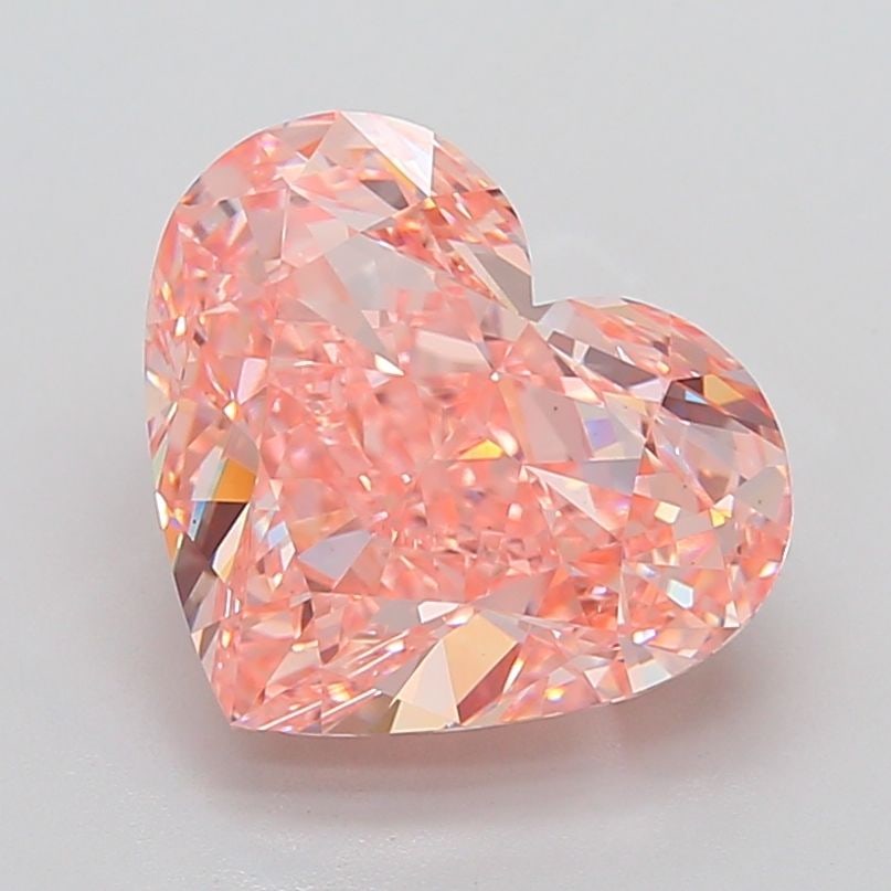 Loose Diamond - HEART 9.83ct Fancy Vivid Pink VS1: Loose Diamond - HEART 9.83ct Fancy Vivid Pink VS1 Source: This is a real non-mined Diamond that has been grown in a lab Shape: HEART Carats: 9.83 Color: Fancy Vivid Pink Certification: IGI Video: