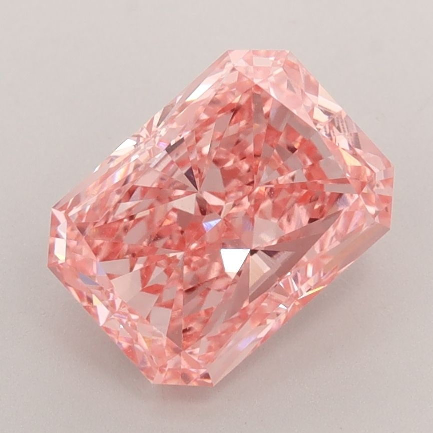 Loose Diamond - RADIANT 2.5ct Fancy Vivid Pink VVS2: Loose Diamond - RADIANT 2.5ct Fancy Vivid Pink VVS2 Source: This is a real non-mined Diamond that has been grown in a lab Shape: RADIANT Carats: 2.5 Color: Fancy Vivid Pink Certification: IGI Video: