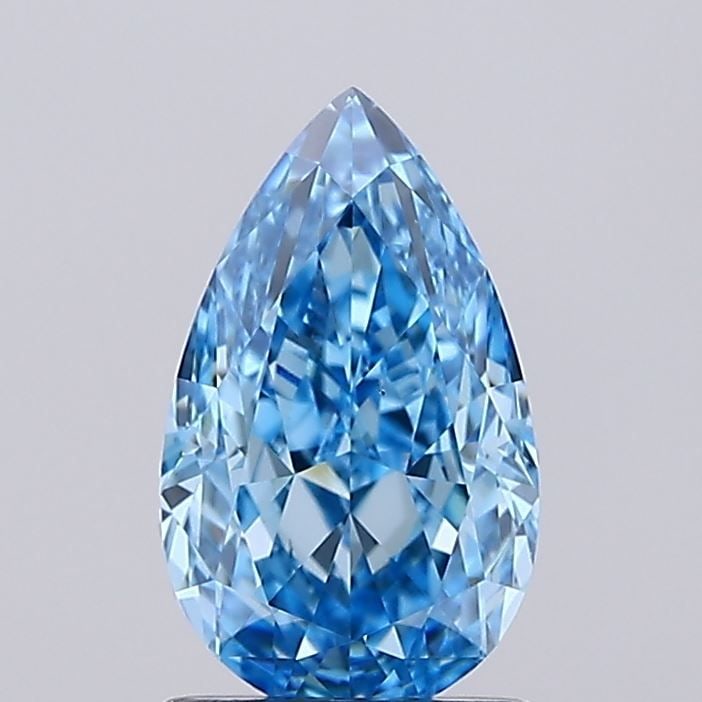 Loose Diamond - PEAR 1.52ct Fancy Vivid Blue VS1: Loose Diamond - PEAR 1.52ct Fancy Vivid Blue VS1 Source: This is a real non-mined Diamond that has been grown in a lab Shape: PEAR Carats: 1.52 Color: Fancy Vivid Blue Certification: IGI Video: