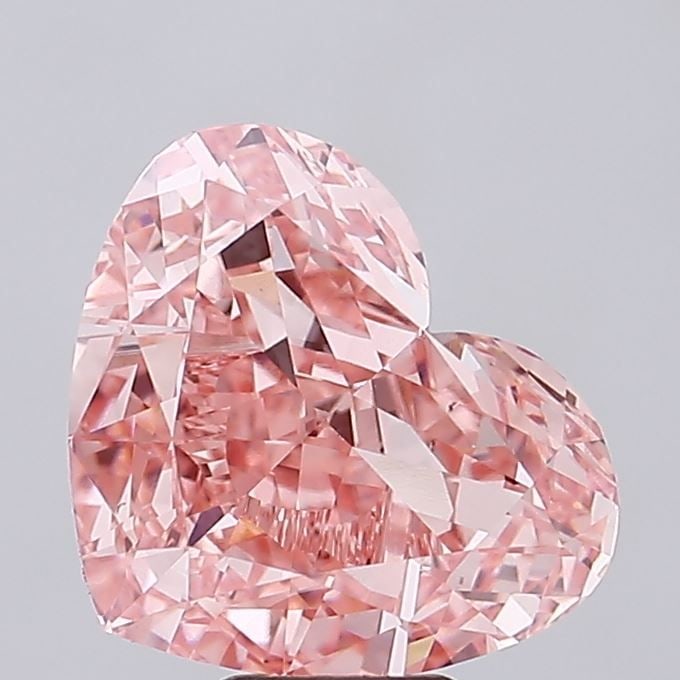 Loose Diamond - HEART 9.3ct Fancy Vivid Pink VS1: Loose Diamond - HEART 9.3ct Fancy Vivid Pink VS1 Source: This is a real non-mined Diamond that has been grown in a lab Shape: HEART Carats: 9.3 Color: Fancy Vivid Pink Certification: IGI Video: