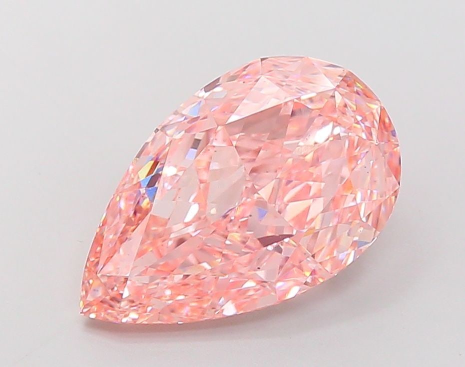 Loose Diamond - PEAR 9.18ct Fancy Vivid Pink VS2: Loose Diamond - PEAR 9.18ct Fancy Vivid Pink VS2 Source: This is a real non-mined Diamond that has been grown in a lab Shape: PEAR Carats: 9.18 Color: Fancy Vivid Pink Certification: IGI Video: