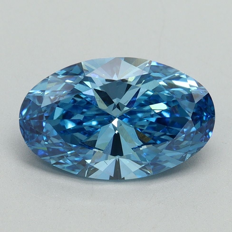 Loose Diamond - OVAL 2.01ct Fancy Vivid Blue VVS2: Loose Diamond - OVAL 2.01ct Fancy Vivid Blue VVS2 Source: This is a real non-mined Diamond that has been grown in a lab Shape: OVAL Carats: 2.01 Color: Fancy Vivid Blue Certification: IGI Video: