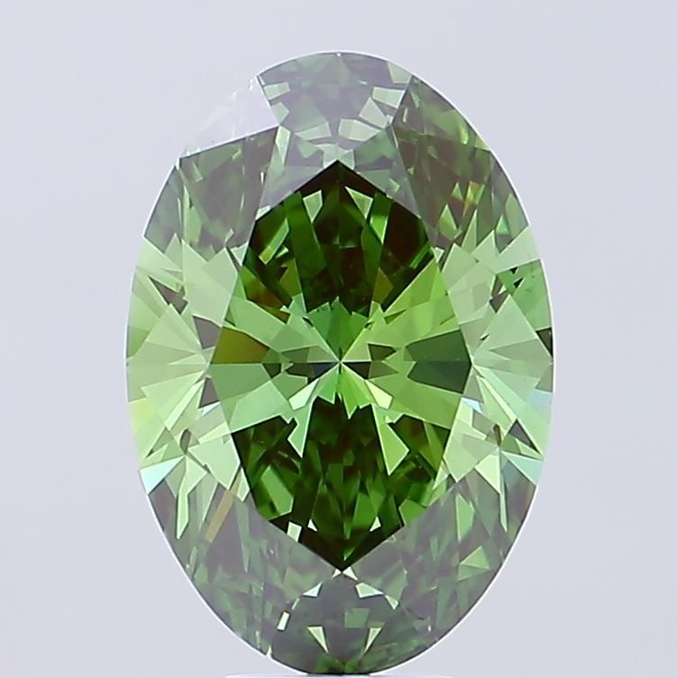 Loose Diamond - OVAL 7.02ct Fancy Vivid Green VS1: Loose Diamond - OVAL 7.02ct Fancy Vivid Green VS1 Source: This is a real non-mined Diamond that has been grown in a lab Shape: OVAL Carats: 7.02 Color: Fancy Vivid Green Certification: IGI Video: