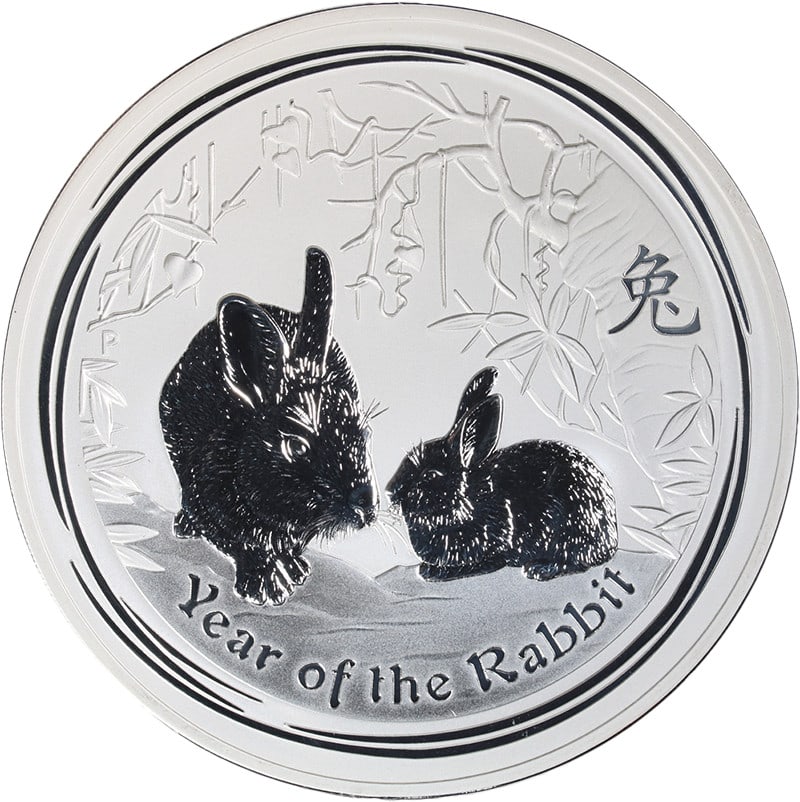 1 Kilo Silver 2011 Lunar Rabbit Coin from Australia Series II BU (1 of 3)