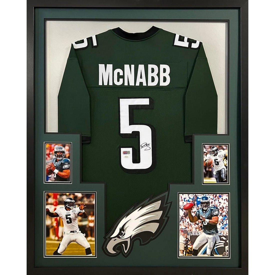 Donovan McNabb Signed Framed Jersey JSA Authenticated Eagles: Donovan McNabb Signed Framed Jersey JSA Authenticated Eagles This autographed Donovan McNabb framed jersey is a must-have for any Philadelphia Eagles fan. Authenticated by JSA, a leading name in sport