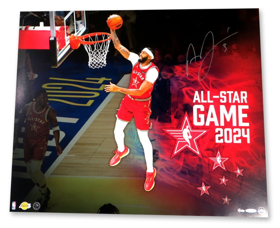 Anthony Davis Autographed 20X24 Photo Lakers 2024 NBA All-Star 1/150 Upper Deck Authenticated: Anthony Davis Autographed 20X24 Photo Lakers 2024 NBA All-Star 1/150 Upper Deck Authenticated Celebrate the legacy of Anthony Davis with this stunning autographed 20" x 24" photo commemorating the 202