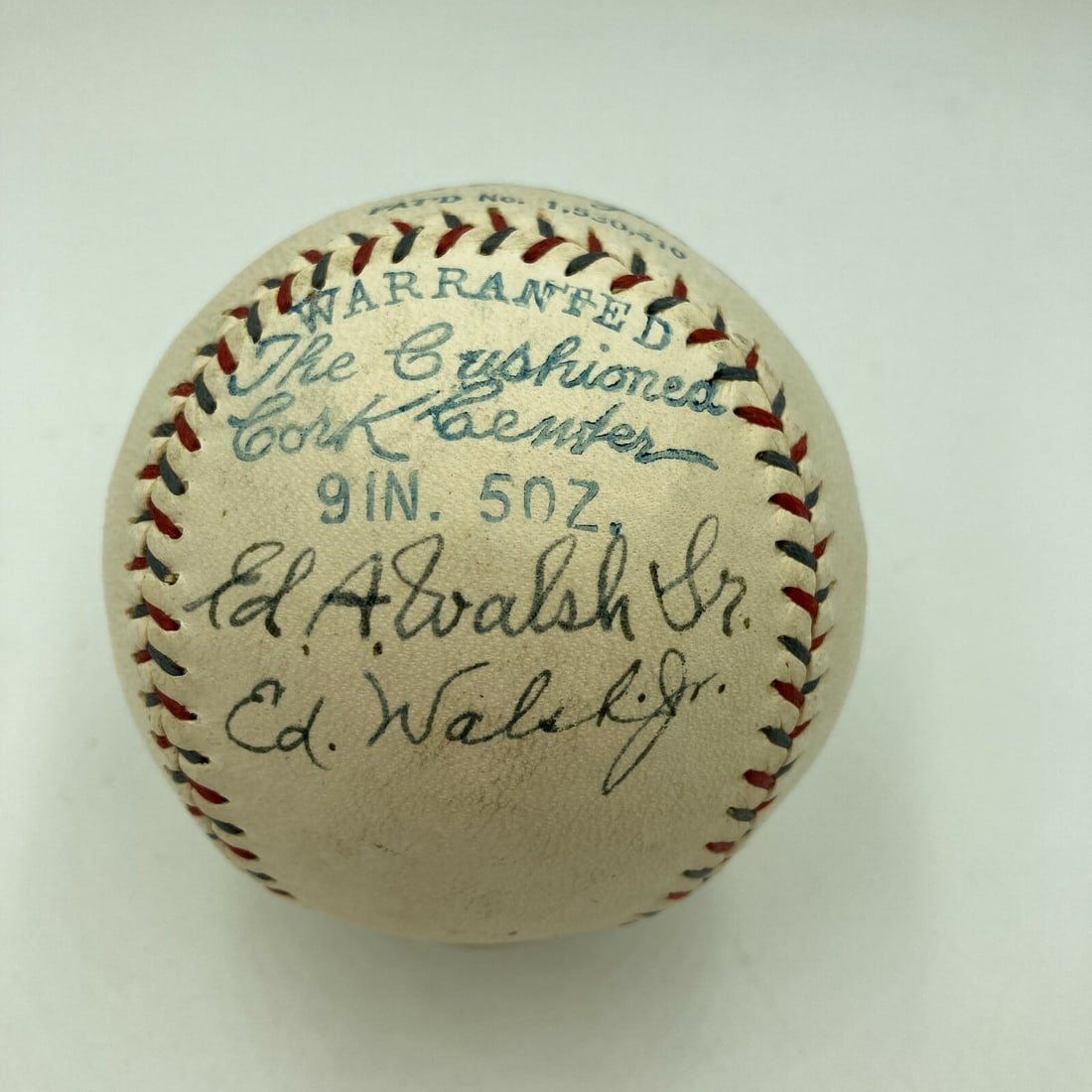 Ed Walsh Signed 1928 American League Baseball with JSA COA: Ed Walsh Signed 1928 American League Baseball with JSA COA This is a remarkable 1928 Official American League Baseball, beautifully signed by Ed Walsh, a Hall of Fame pitcher, and his son, Ed Walsh Jr
