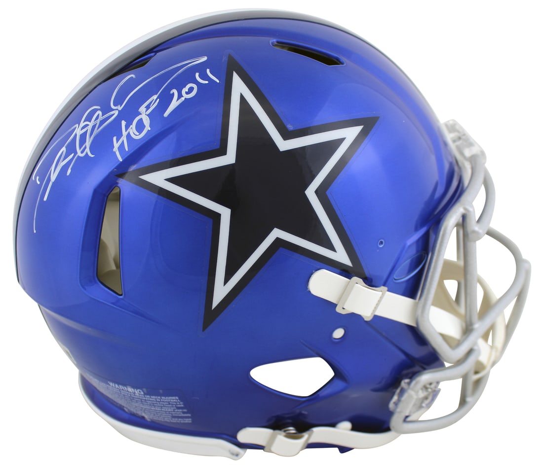 Deion Sanders Signed Dallas Cowboys Flash Helmet HOF 2011 BAS Authenticated: Deion Sanders Signed Dallas Cowboys Flash Helmet HOF 2011 BAS Authenticated This is an authentic autographed Dallas Cowboys Flash Riddell Full Size Speed Proline Helmet, personally signed by Deion San