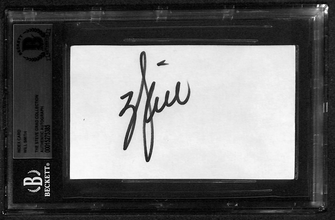 Will Smith Autographed 3x5 Index Card Beckett Authenticated: Will Smith Autographed 3x5 Index Card Beckett Authenticated This item features a signed 3x5 index card by Will Smith, the acclaimed actor known for his iconic role in the television series The Fresh P