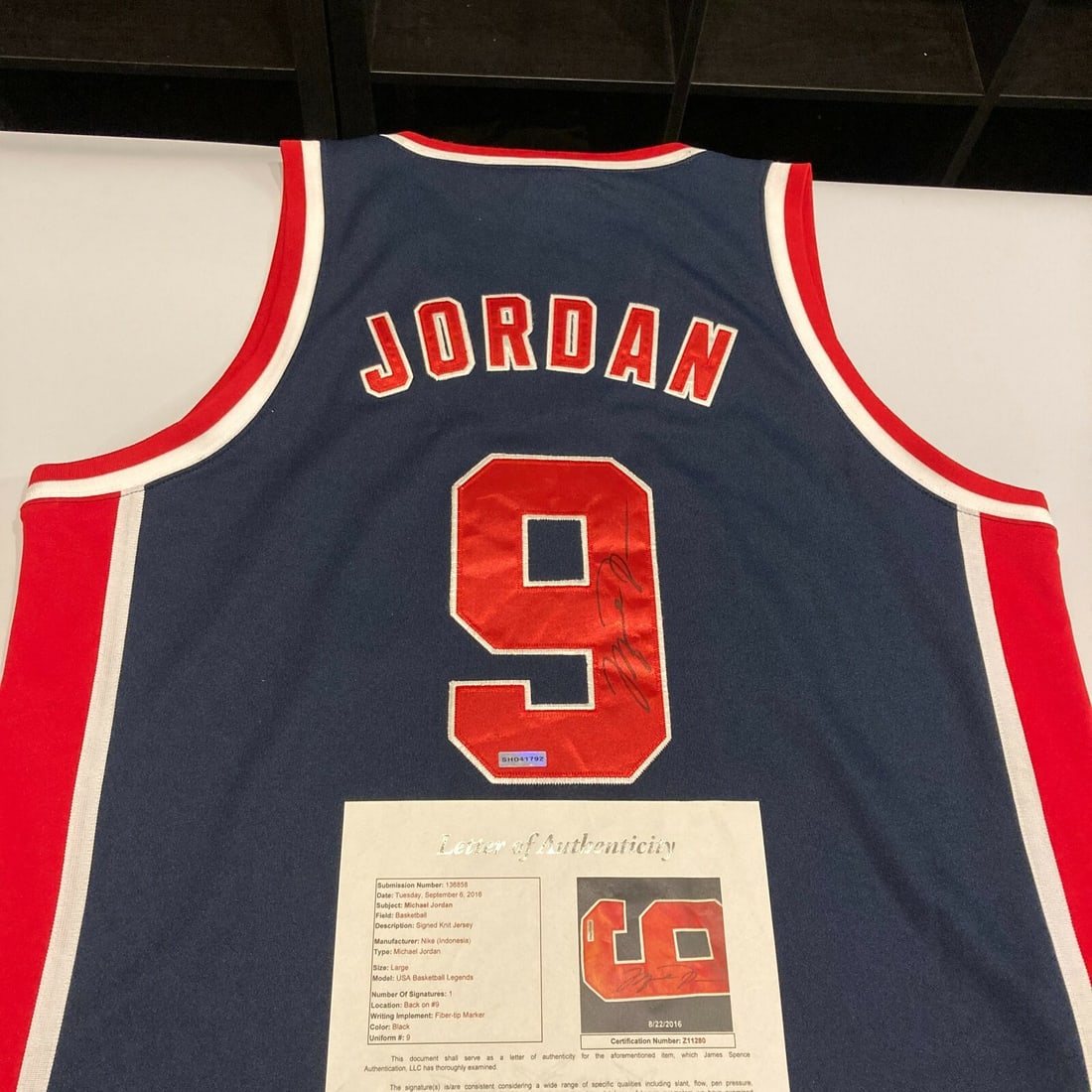 Michael Jordan Signed Nike 1984 Team USA Jersey with Upper Deck UDA JSA COA (1 of 10)