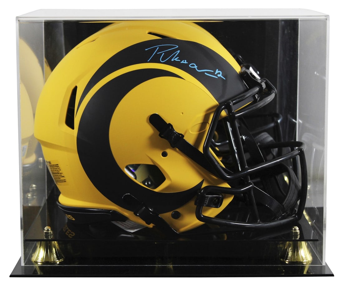 Los Angeles Rams Puka Nacua Signed Full Size Helmet with Fanatics Authentication: Los Angeles Rams Puka Nacua Signed Full Size Helmet with Fanatics Authentication This autographed Rave Riddell Full Size Speed Proline Helmet is a must-have for any Los Angeles Rams fan. Personally si