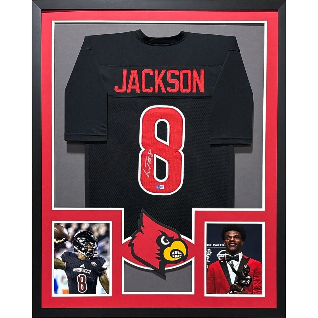 Lamar Jackson Signed Framed Jersey JSA Authenticated Louisville (1 of 2)