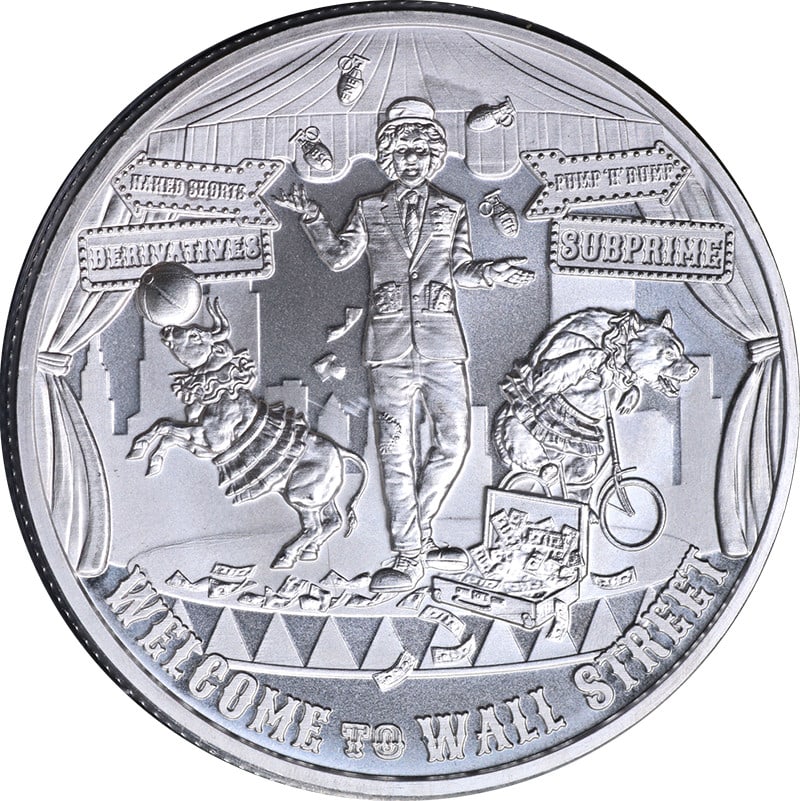 2 oz Silver 2022 Welcome to Wall Street Awakening Series Uncirculated Coin (1 of 2)
