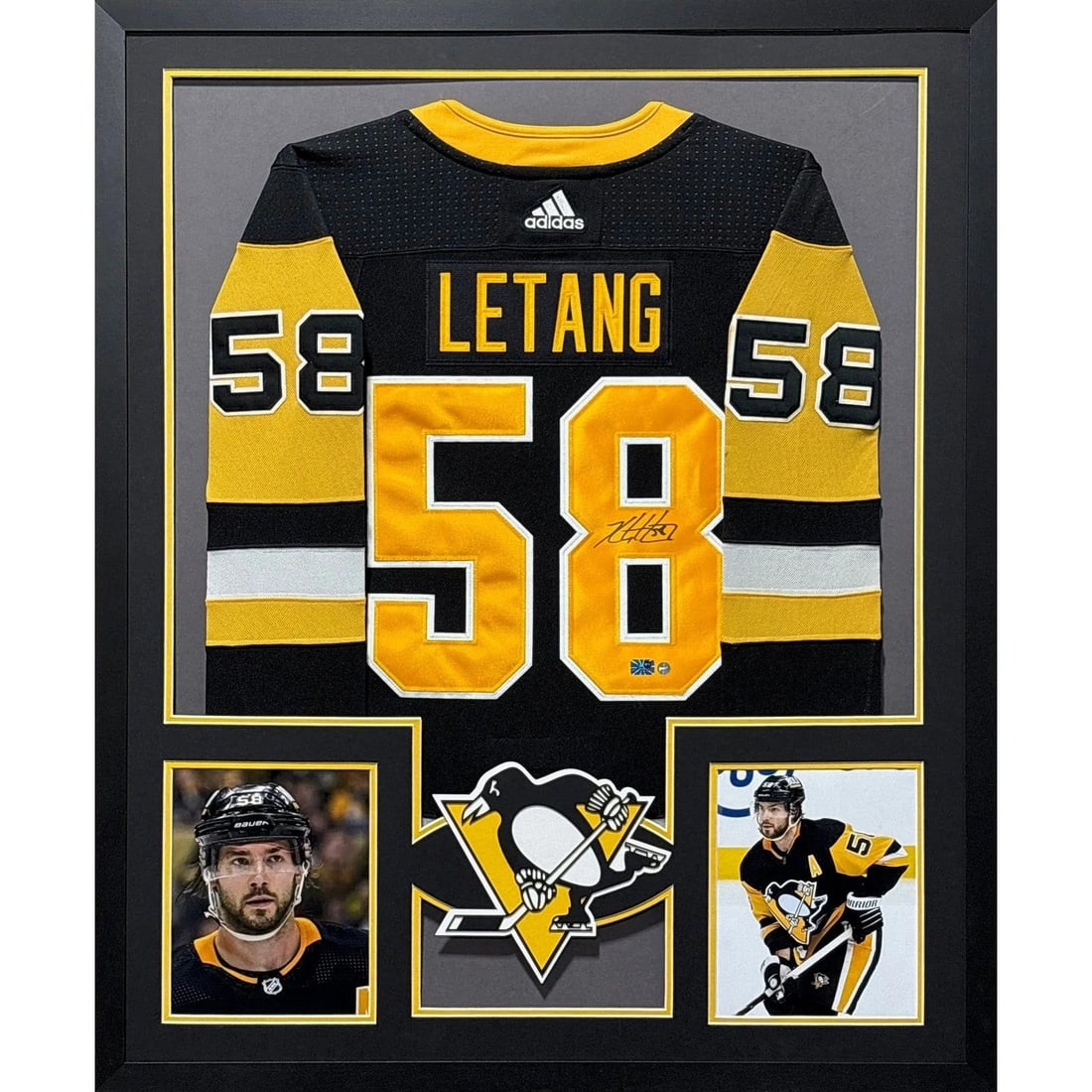Kris Letang Autographed Framed Jersey Pittsburgh Penguins Frameworth Certified (1 of 2)