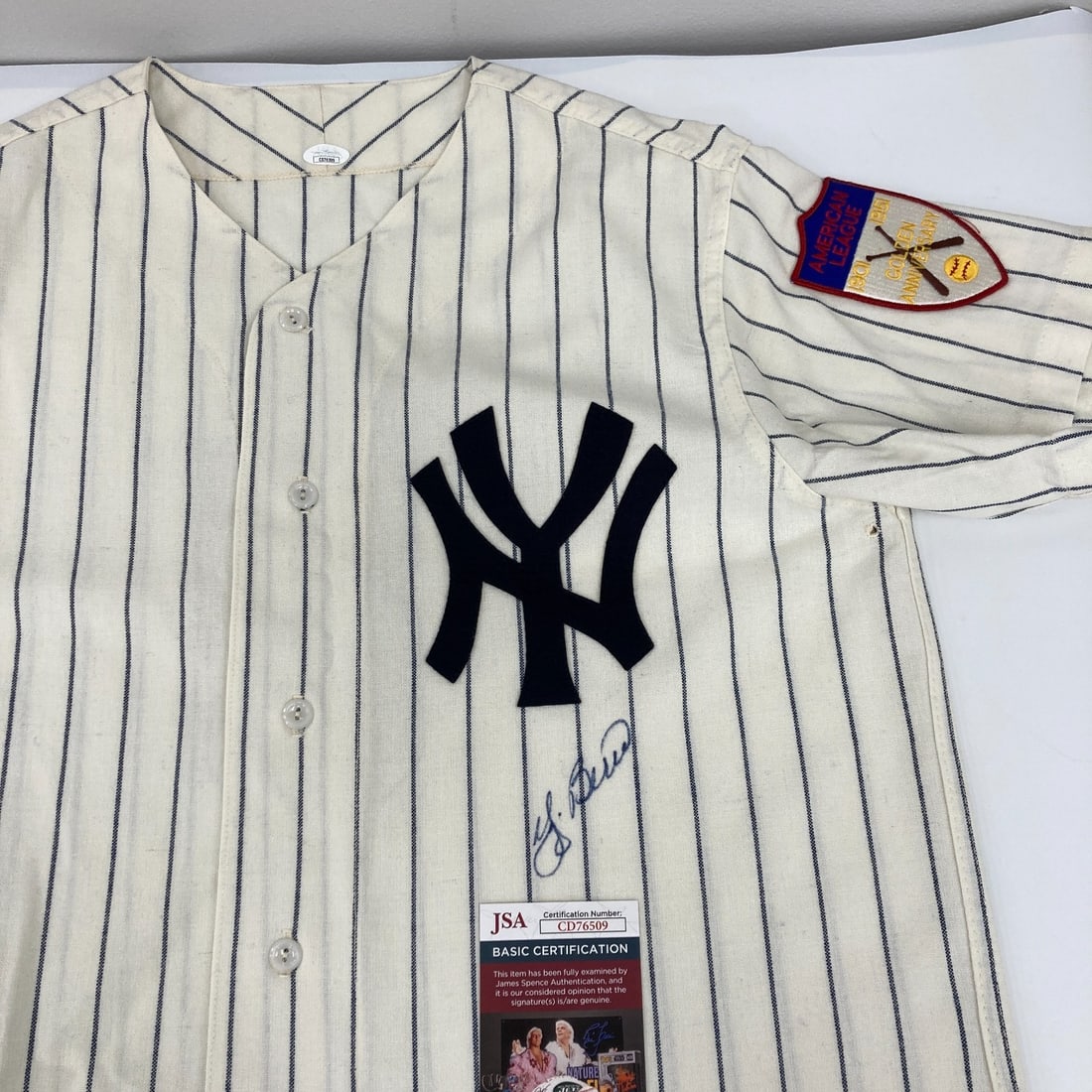Yogi Berra Signed New York Yankees Jersey with JSA COA (1 of 7)