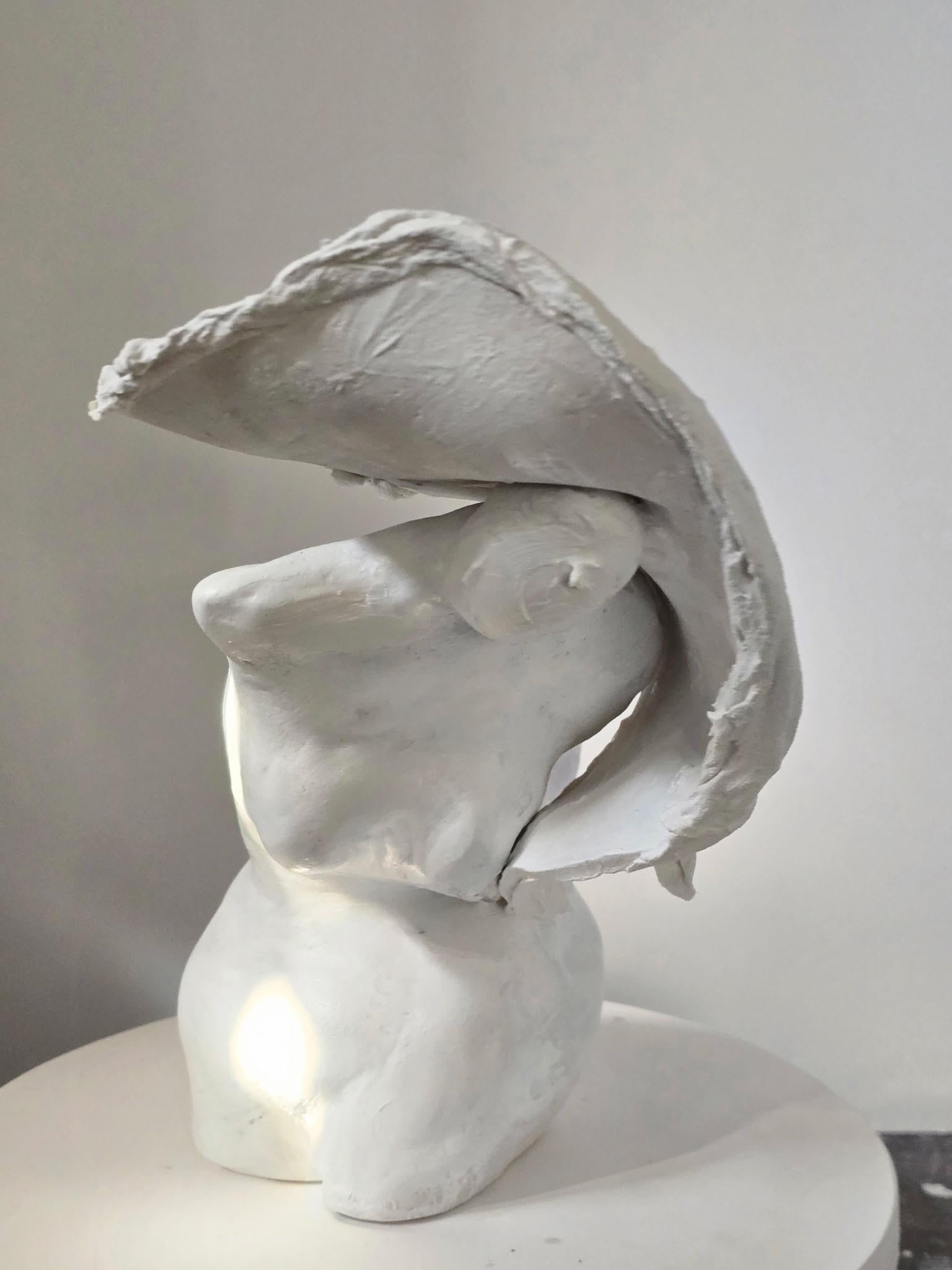 Contemporary 10 x 4 Ceramic Abstract Sculpture by Lika Brutyan: Contemporary 10 x 4 Ceramic Abstract Sculpture by Lika Brutyan This stunning "Woman Figure" Ceramic Abstract Sculpture is a captivating representation of contemporary artistry. Crafted by Lika Brutyan