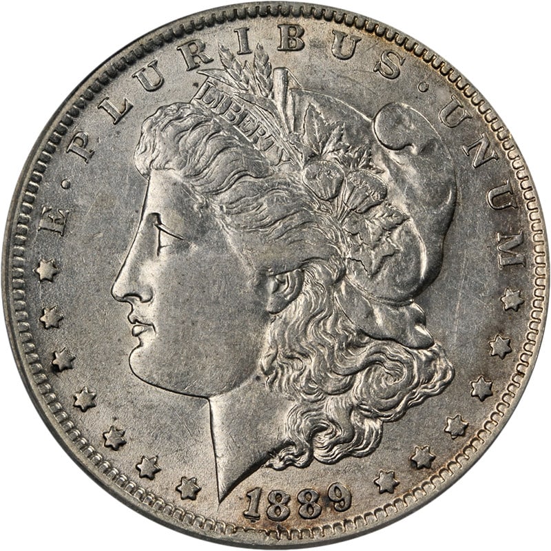 1889-O Morgan Silver Dollar ICG AU50 VAM 6 Doubled Date (1 of 4)