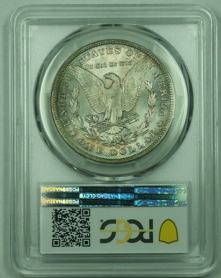 PCGS MS63 1888-O Morgan Dollar Silver Coin Toned Reverse New Orleans Mint: PCGS MS63 1888-O Morgan Dollar Silver Coin Toned Reverse New Orleans Mint This 1888-O Morgan Silver Dollar is graded MS-63 by PCGS and features a toned reverse. Minted in New Orleans, this uncirculate