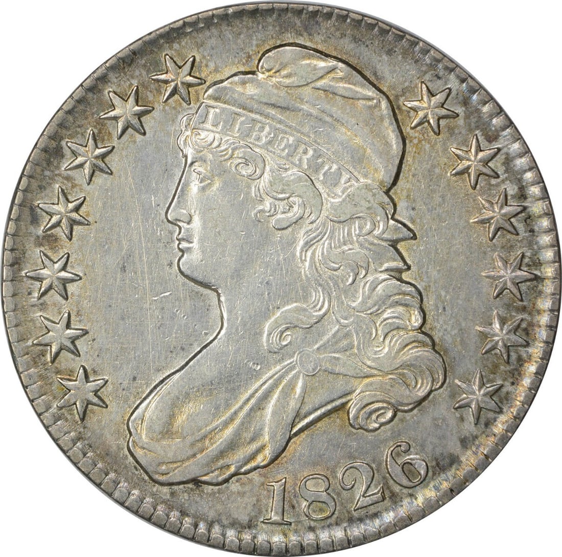1826 Bust Half Dollar AU John Reich Design Uncertified Silver Coin (1 of 2)
