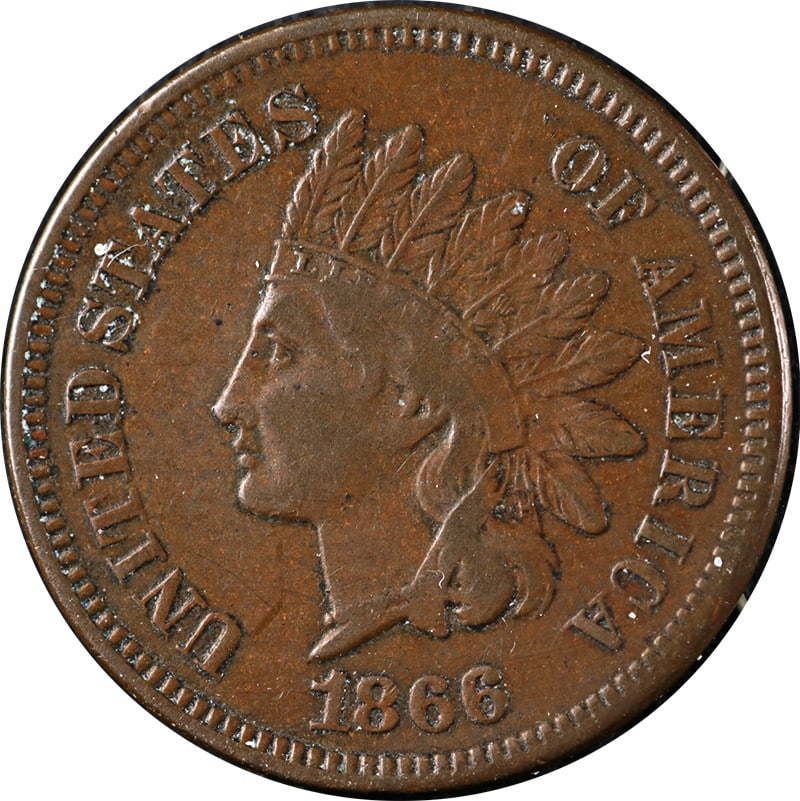 1866 Indian Cent Choice VF/XF Copper Coin Superb Eye Appeal: 1866 Indian Cent Choice VF/XF Copper Coin Superb Eye Appeal This exceptional 1866 Indian Cent showcases superb eye appeal with a nice strike, making it a standout piece for collectors. It features a r