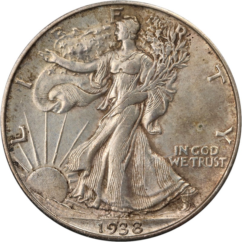 1938-D Walking Liberty Half Dollar Key Date Nice BU Details Silver Coin (1 of 2)
