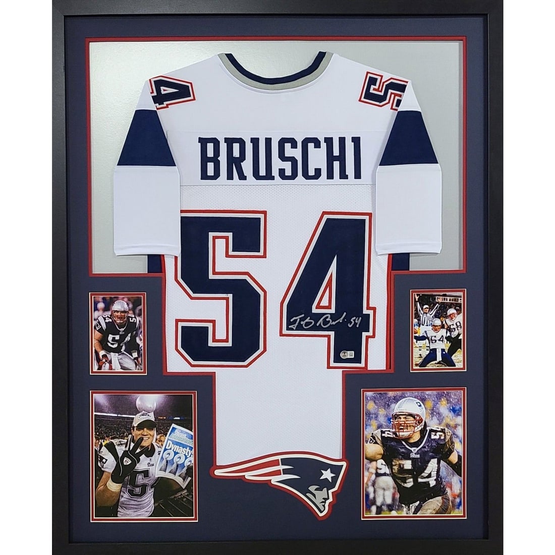 Tedy Bruschi Signed Framed Jersey JSA New England Patriots: Tedy Bruschi Signed Framed Jersey JSA New England Patriots This autographed Tedy Bruschi framed jersey is a must-have for any New England Patriots fan. Authenticated by JSA, a trusted name in sports m