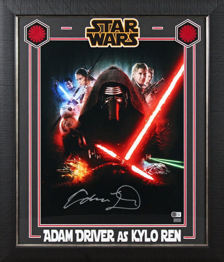 Adam Driver Signed 16x20 Framed Photo Star Wars Beckett Authenticated (1 of 2)