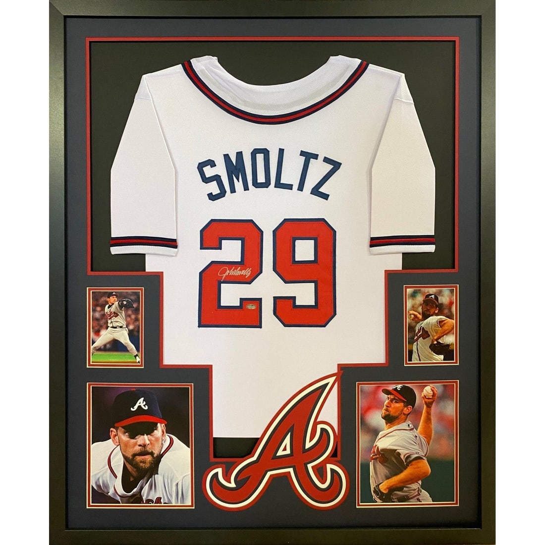 John Smoltz Signed Jersey Framed by Schwartz Atlanta Braves: John Smoltz Signed Jersey Framed by Schwartz Atlanta Braves This autographed John Smoltz jersey is beautifully framed and authenticated by Schwartz, a leader in sports memorabilia authentication. It f