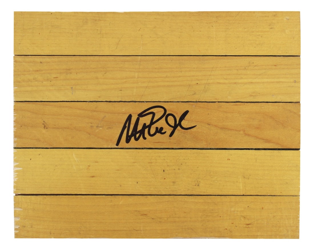 Magic Johnson Signed 8x10 Lakers Forum Floorboard PSA Authenticated: Magic Johnson Signed 8x10 Lakers Forum Floorboard PSA Authenticated This authentic 8x10 floorboard from the Forum has been personally signed by Magic Johnson, a legendary player of the Los Angeles Lak