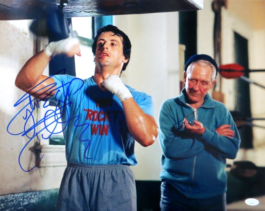 Sylvester Stallone Signed 16X20 Rocky Training Photo JSA Authenticated (1 of 4)