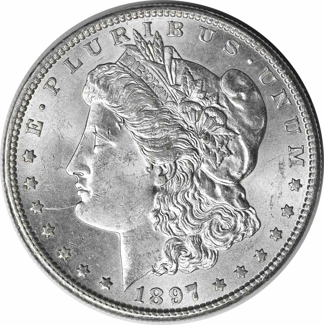 1897-S Morgan Silver Dollar Choice BU Uncertified Silver Coin (1 of 2)