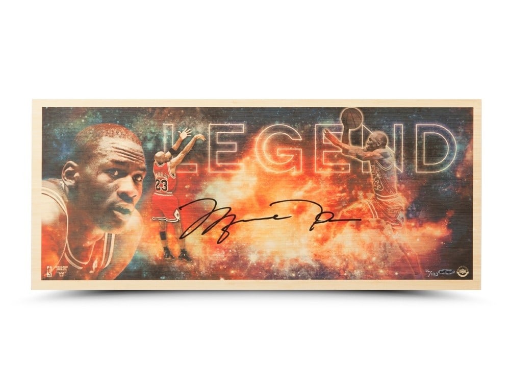 Michael Jordan Autographed 11x26 Limited Bamboo Print #123 Upper Deck (1 of 4)