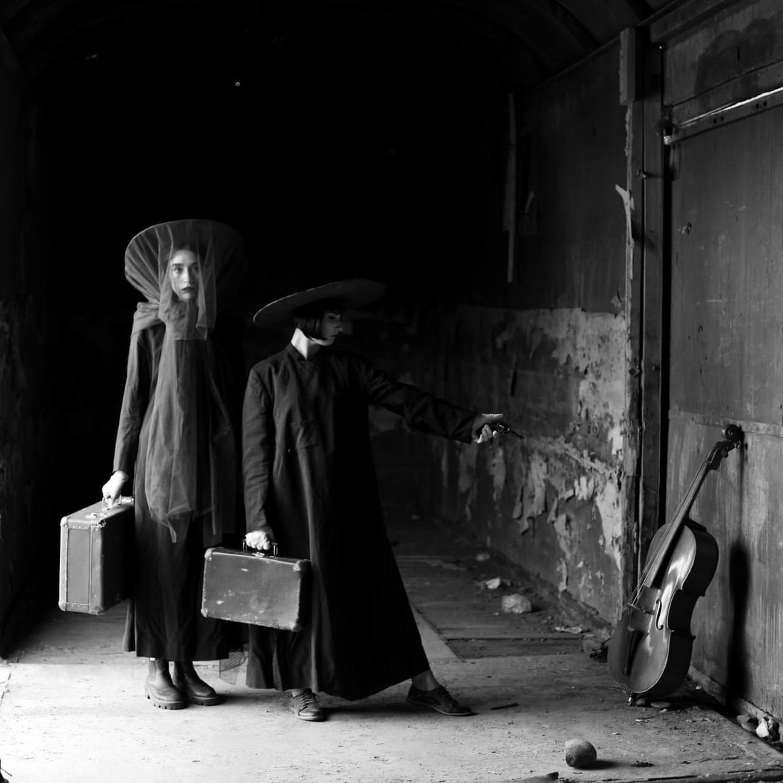 Olha Stepanian 'Shot' Black and White Photography 24 x 24 Edition 1/15 (1 of 1)