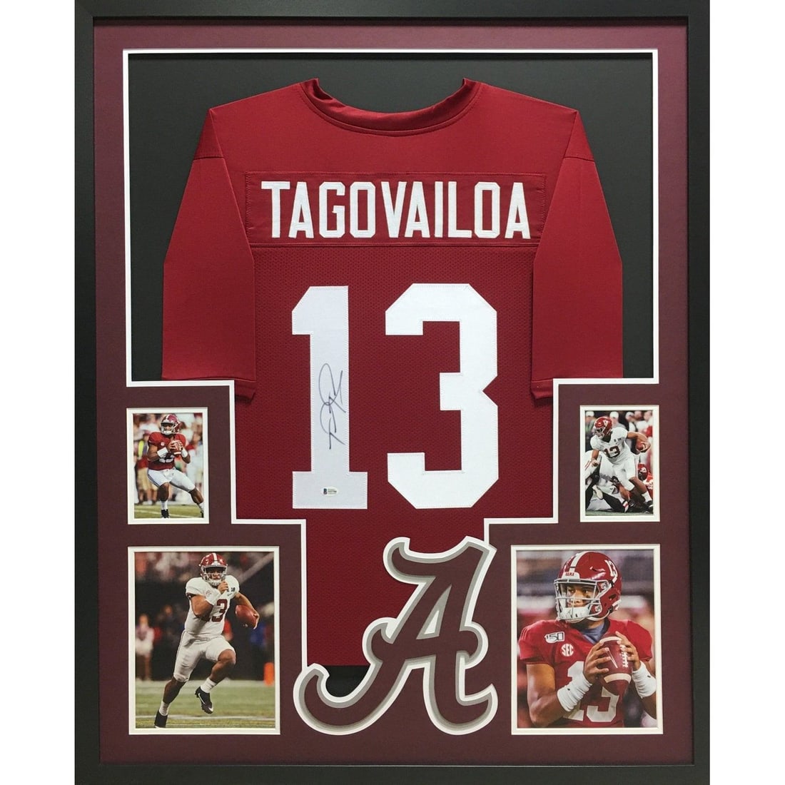Tua Tagovailoa Autographed Framed Jersey Beckett Certified Alabama (1 of 2)
