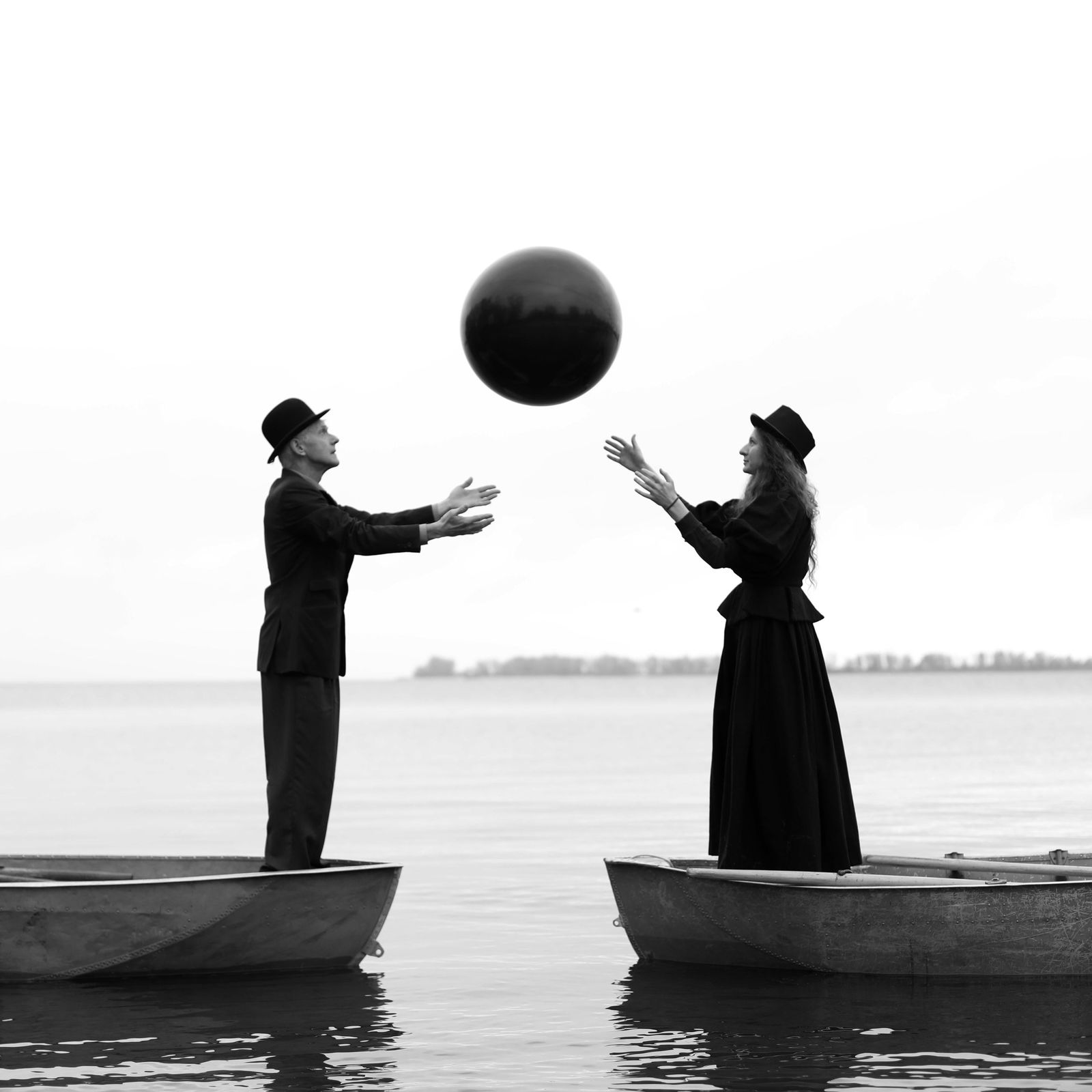 Black Moon by Olha Stepanian Limited Edition Black & White Photography 31x31: Black Moon by Olha Stepanian Limited Edition Black & White Photography 31x31 The "Black Moon" is a stunning piece of black and white photography by Olha Stepanian, measuring 31" x 31". Created in 2022