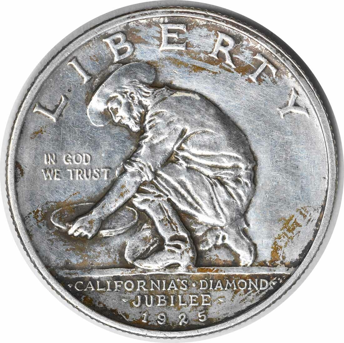1925-S California Commemorative Silver Half Dollar AU Jo Mora: 1925-S California Commemorative Silver Half Dollar AU Jo Mora This California Commemorative Silver Half Dollar from 1925-S showcases a rich history with its commemorative design created by Jo Mora. Th