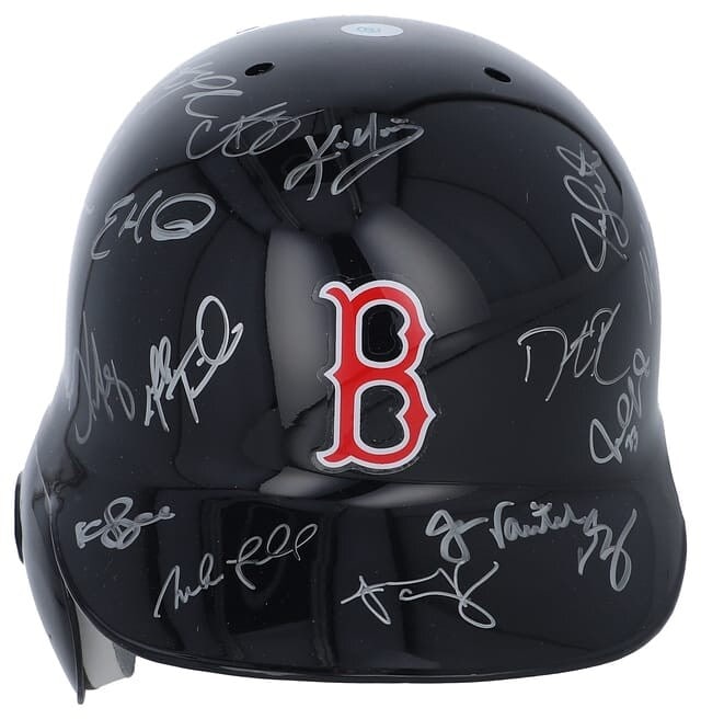 2007 Boston Red Sox Limited Edition Signed Helmet with Ortiz Francona Schilling: 2007 Boston Red Sox Limited Edition Signed Helmet with Ortiz Francona Schilling Celebrate the 2007 Boston Red Sox World Series Championship with this remarkable limited-edition batting helmet, featuri